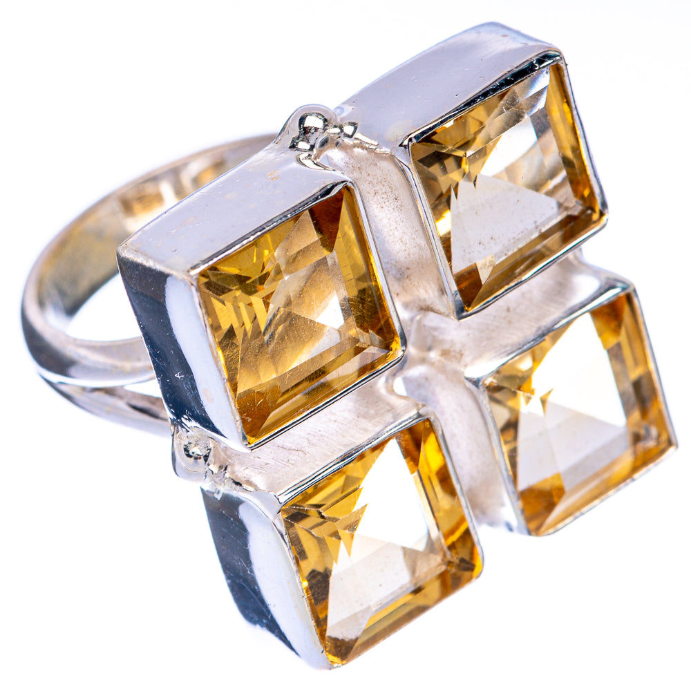 Large Faceted Citrine Ring Size 6 (925 Sterling Silver) R144790