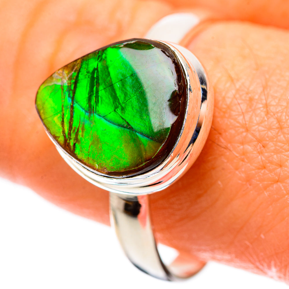 Canadian Ammolite 925 Sterling Silver Ring Size 10.75 (925 Sterling Silver) RING139423