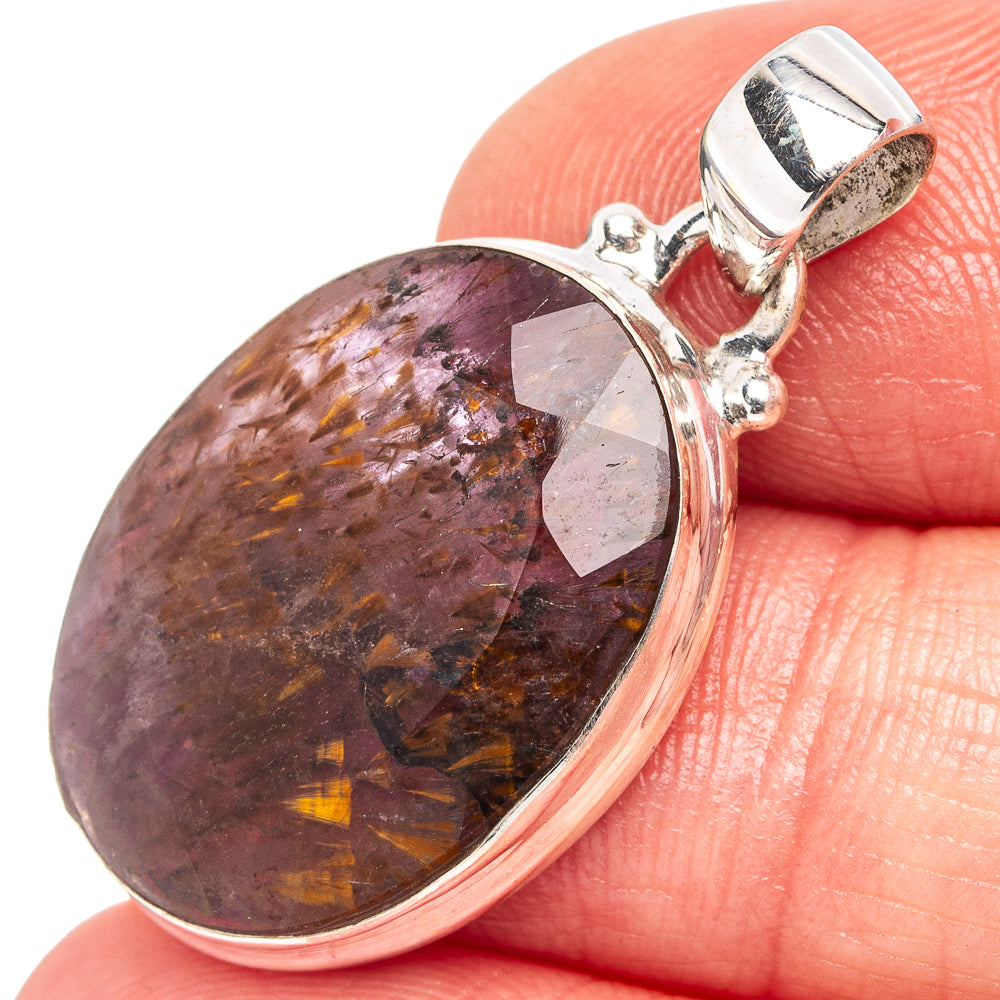 Cacoxenite Pendant 1 1/4" (.925 Sterling Silver)
