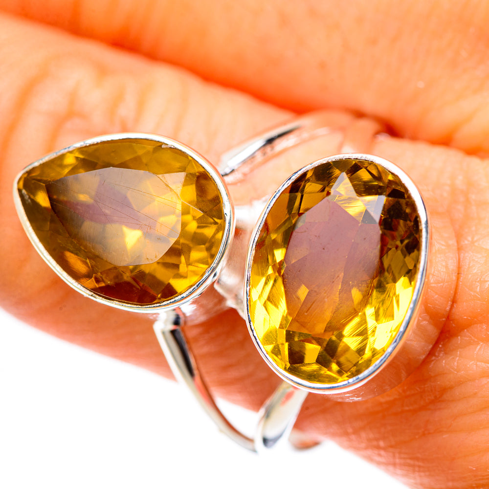Large Faceted Citrine 925 Sterling Silver Ring Size 10.75 (925 Sterling Silver) RING139679