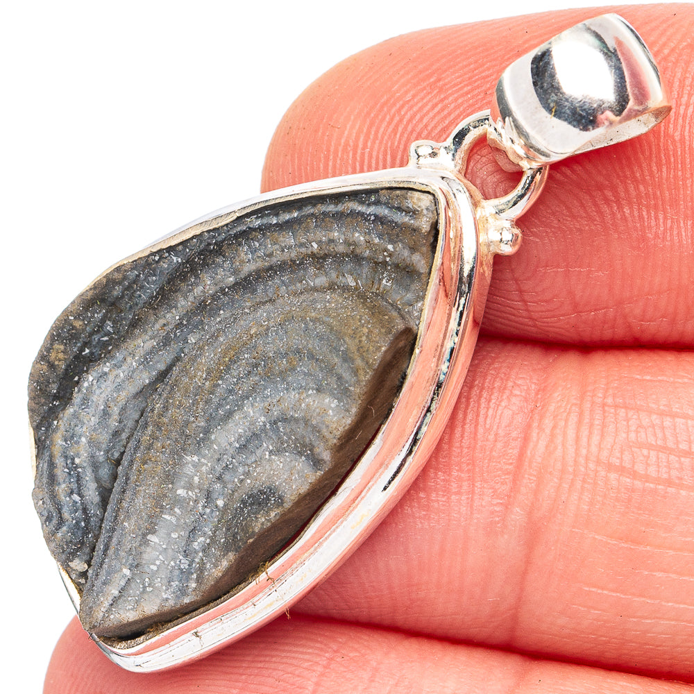 Desert Rose Druzy Pendant 1 1/2" (925 Sterling Silver) P45205