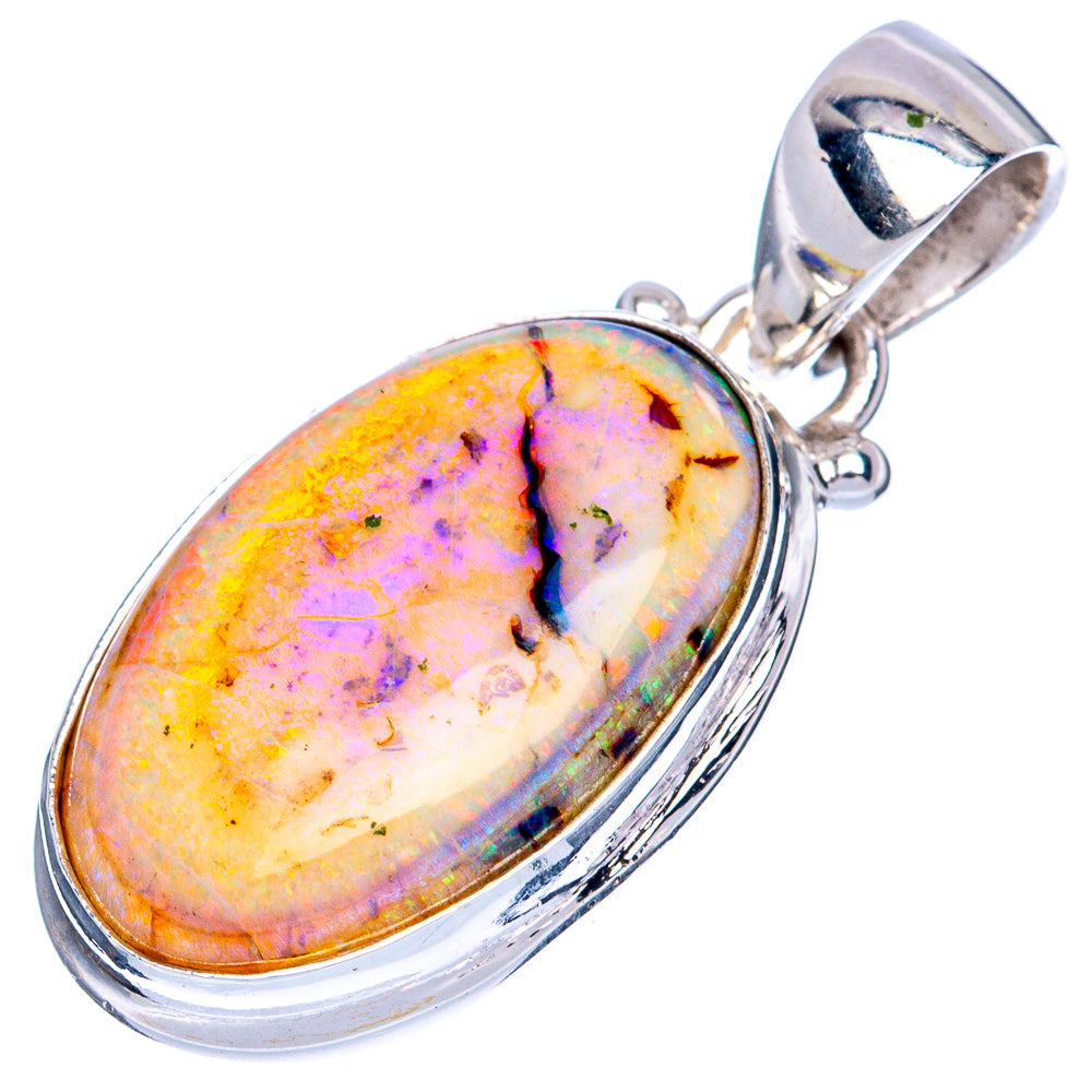 Rare Sterling Opal Pendant 1 1/4" (925 Sterling Silver) P41564