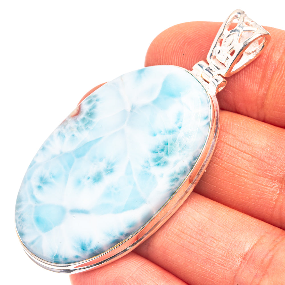 Larimar Pendant 2 1/8" (925 Sterling Silver) P38860