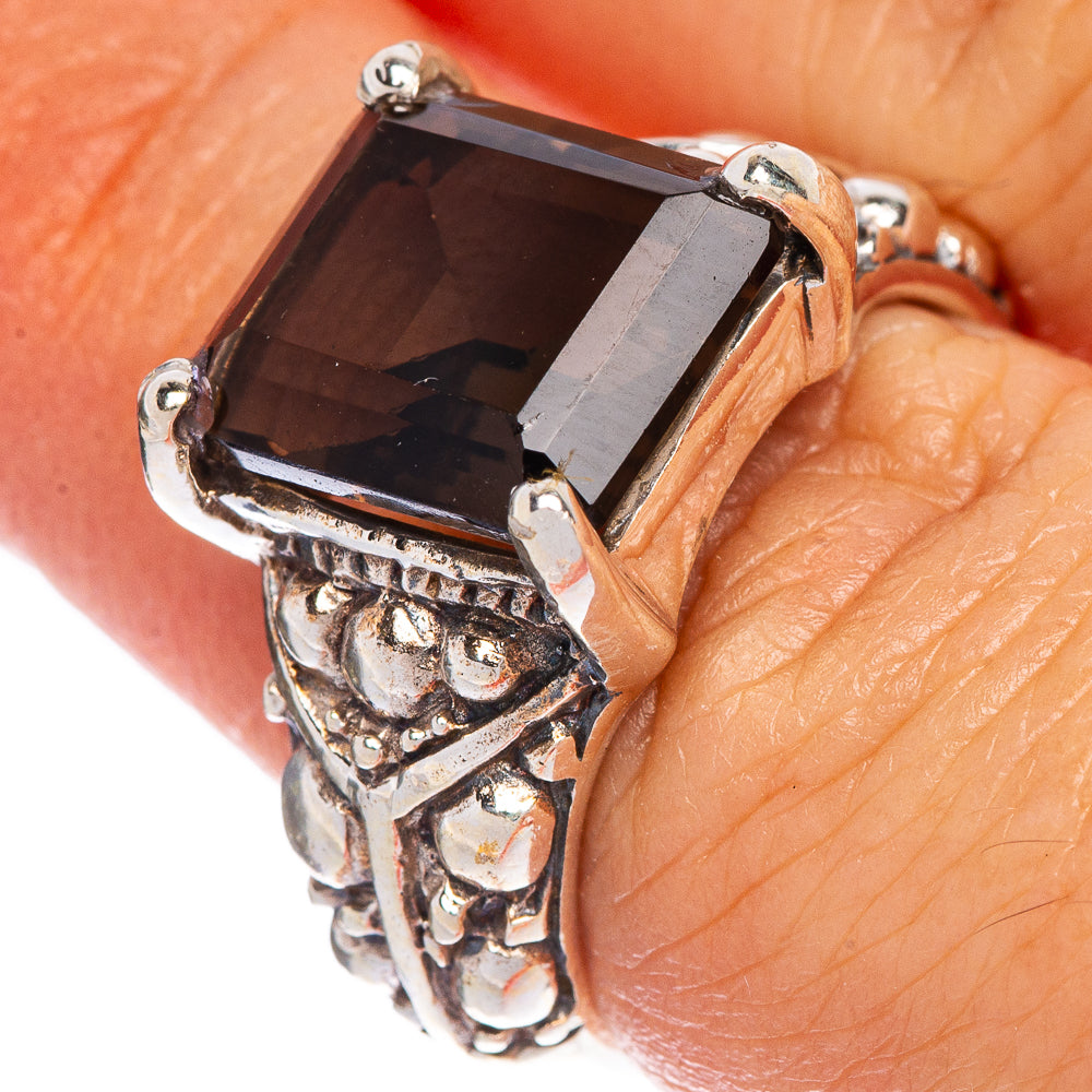 Smoky Quartz Ring Size 6.75 (925 Sterling Silver) R147222