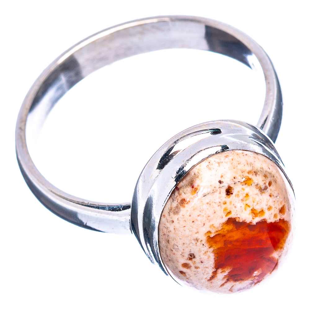 Rare Mexican Fire Opal Ring Size 8 (.925 Sterling Silver)