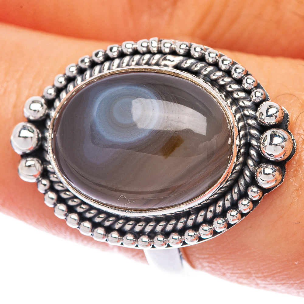 Botswana Agate Ring Size 8 (925 Sterling Silver) R144898