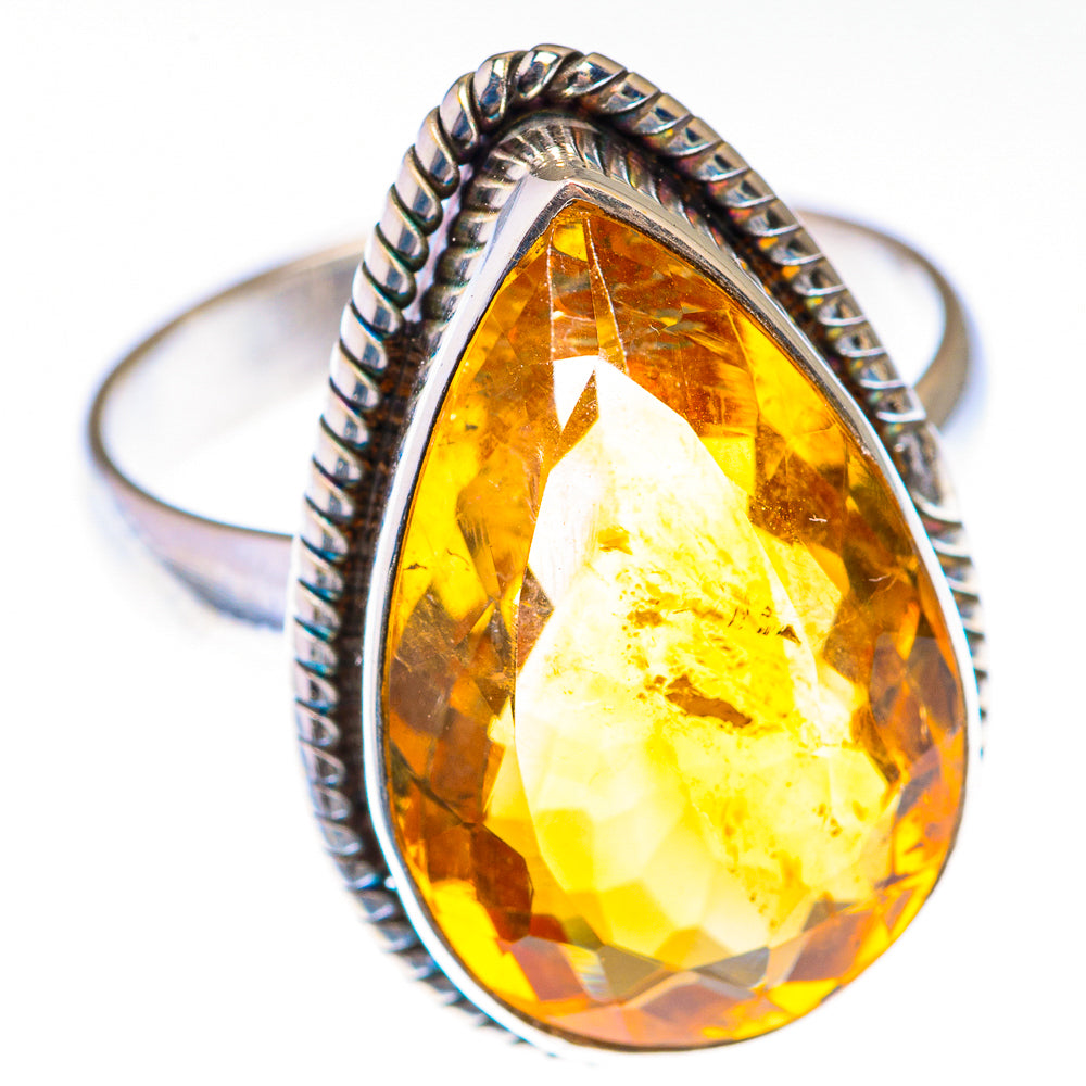 Faceted Citrine Ring Size 8.5 (925 Sterling Silver) RING139925