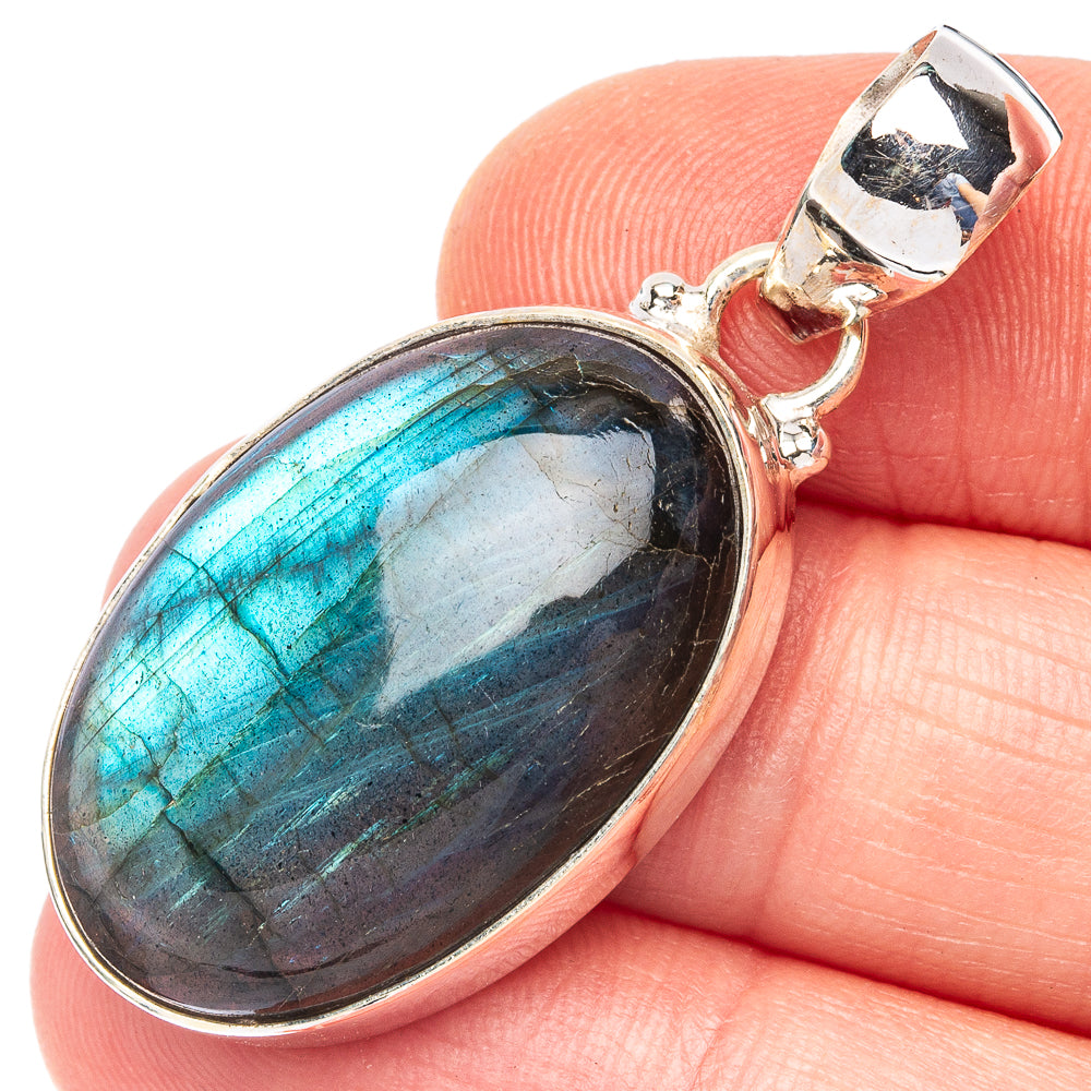Labradorite Pendant 1 5/8" (925 Sterling Silver) P43881