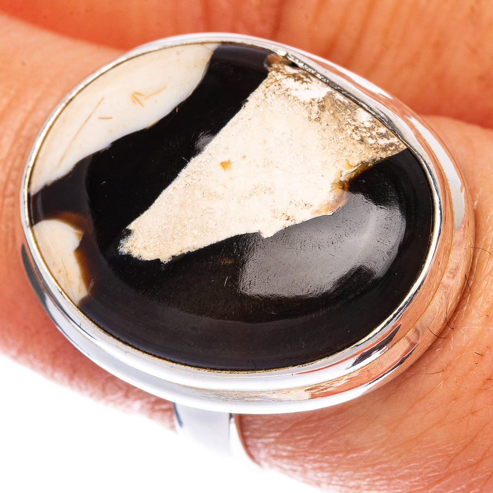 Peanut Wood Jasper Ring Size 8 (925 Sterling Silver) R1427
