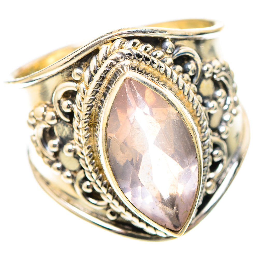 Rose Quartz 925 Sterling Silver Ring Size 6.5 (925 Sterling Silver) RING139609