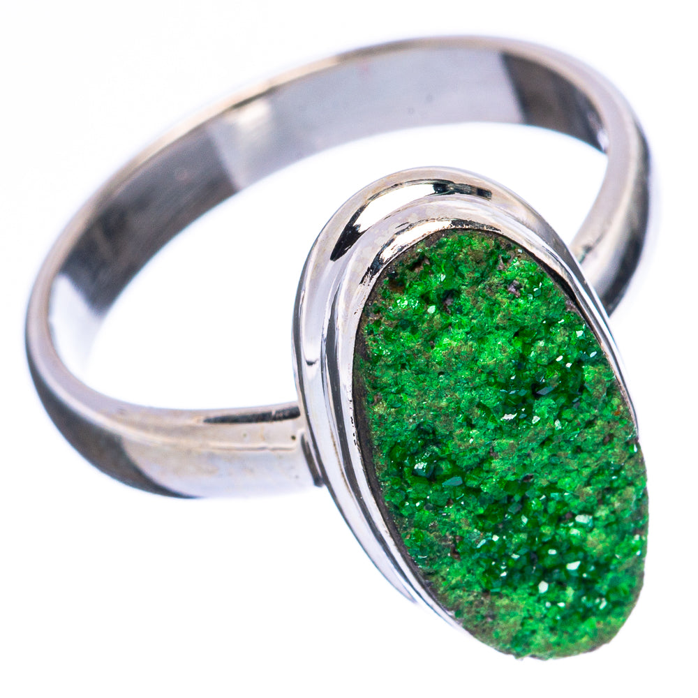 Rare Uvarovite Garnet Ring Size 7.75 (925 Sterling Silver) R4213
