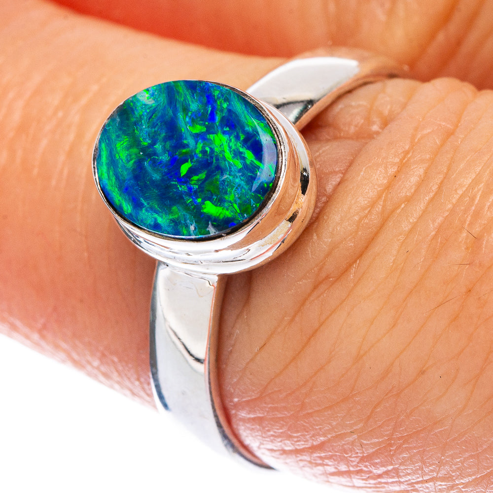 Doublet Opal Ring Size 7.5 (925 Sterling Silver) R146676