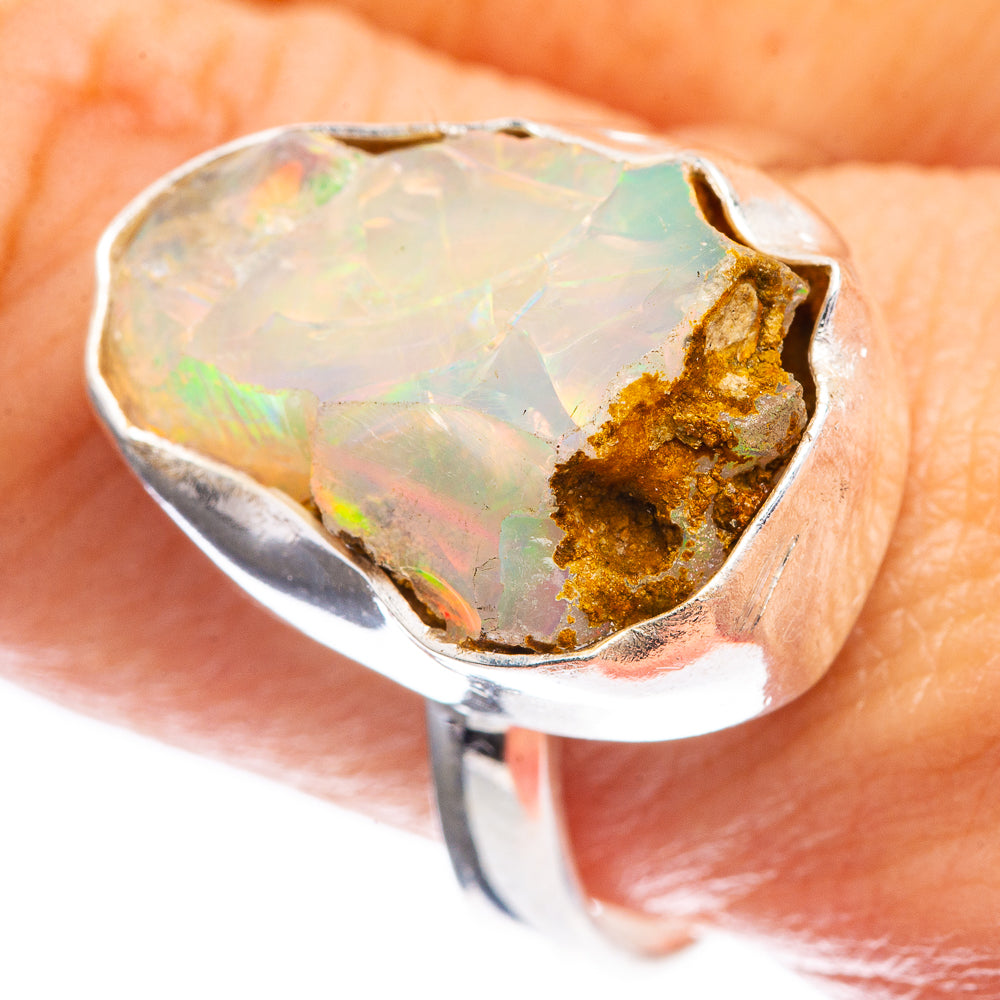 Rough Ethiopian Opal Ring Size 10 (925 Sterling Silver) R143114