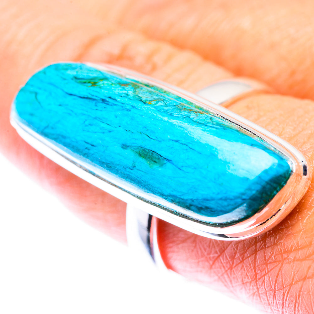 Large Chrysocolla Ring Size 9 (925 Sterling Silver) RING140178