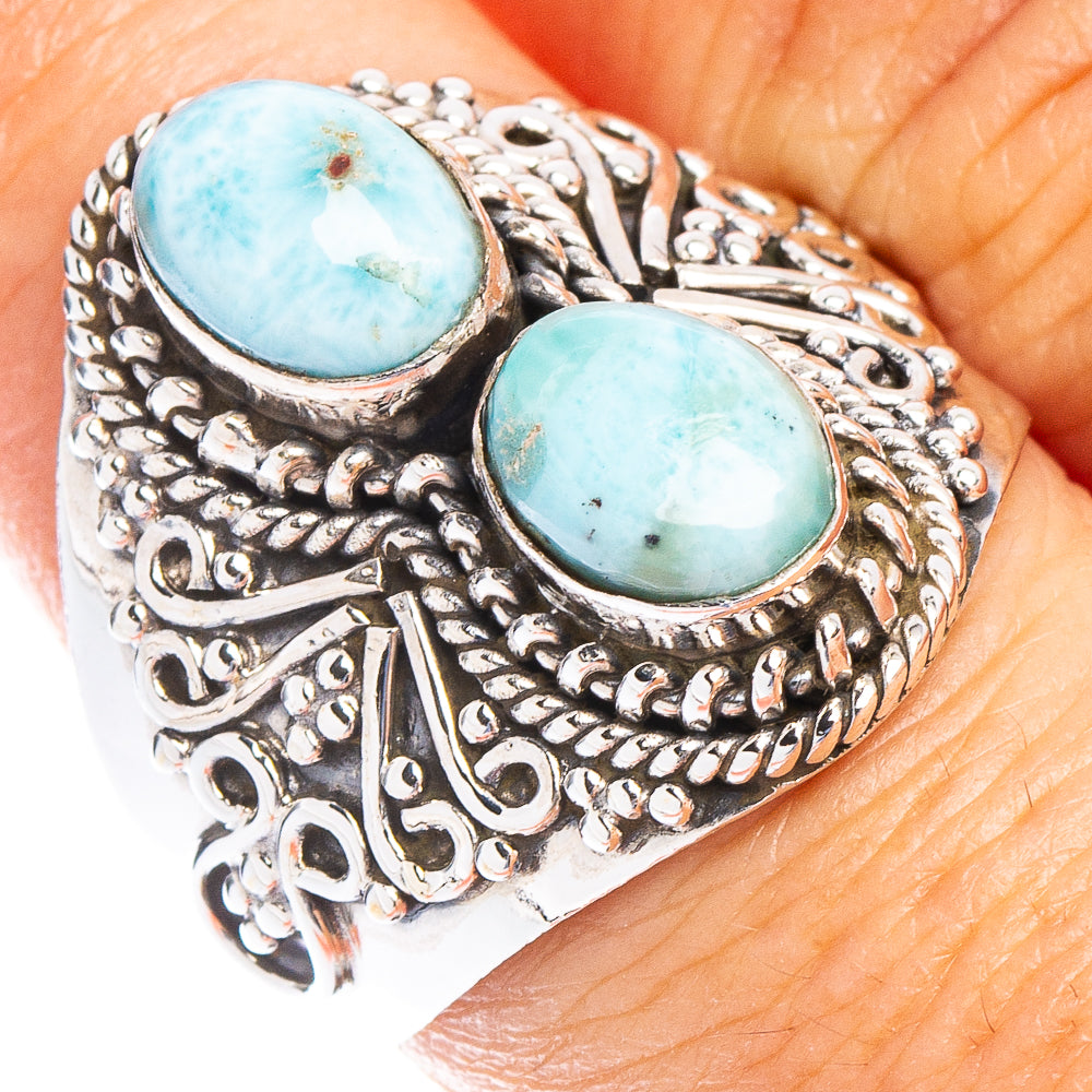 Larimar Ring Size 8.25 (925 Sterling Silver) R6741