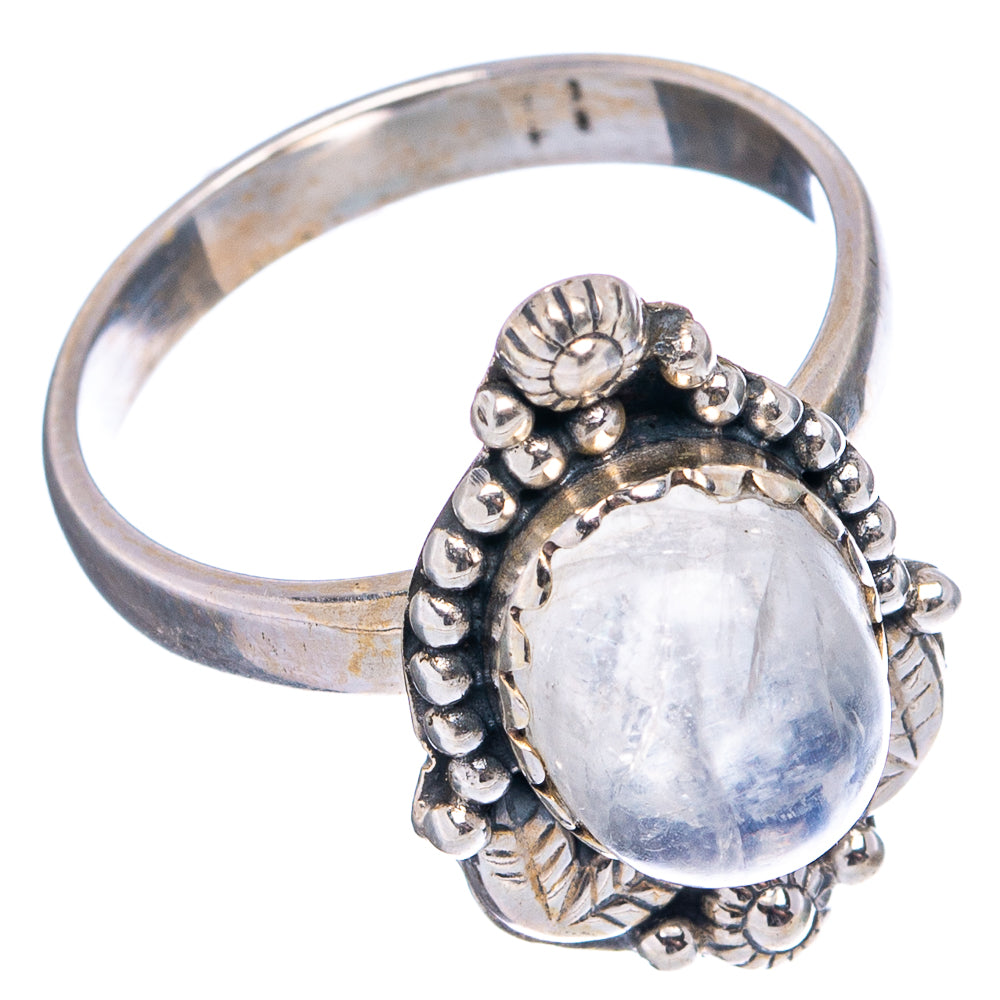 Rainbow Moonstone Ring Size 7.75 (.925 Sterling Silver)