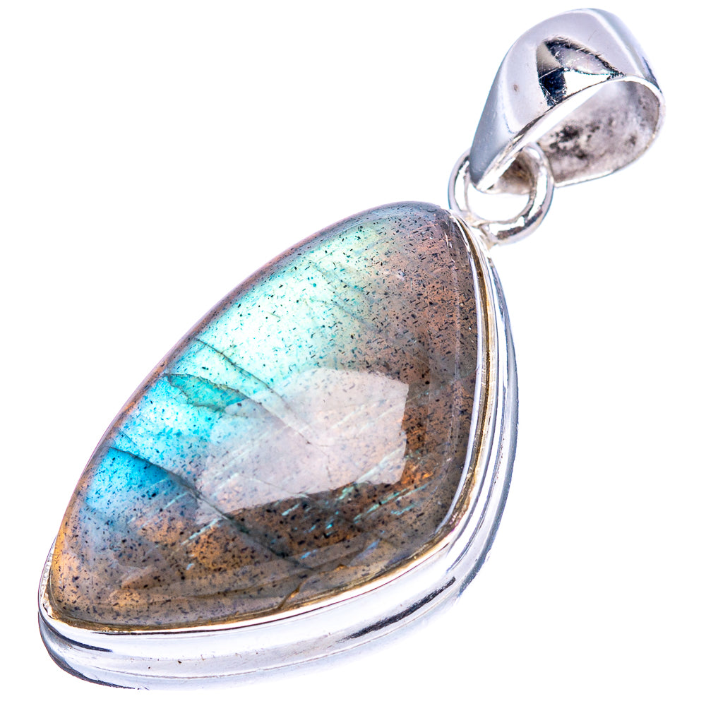 Labradorite Pendant 1 3/8" (.925 Sterling Silver)