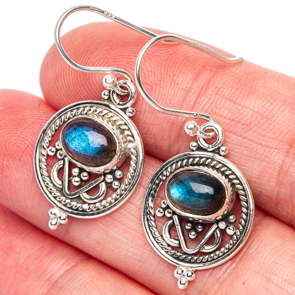 Labradorite Earrings 1 1/4" (925 Sterling Silver) E433174