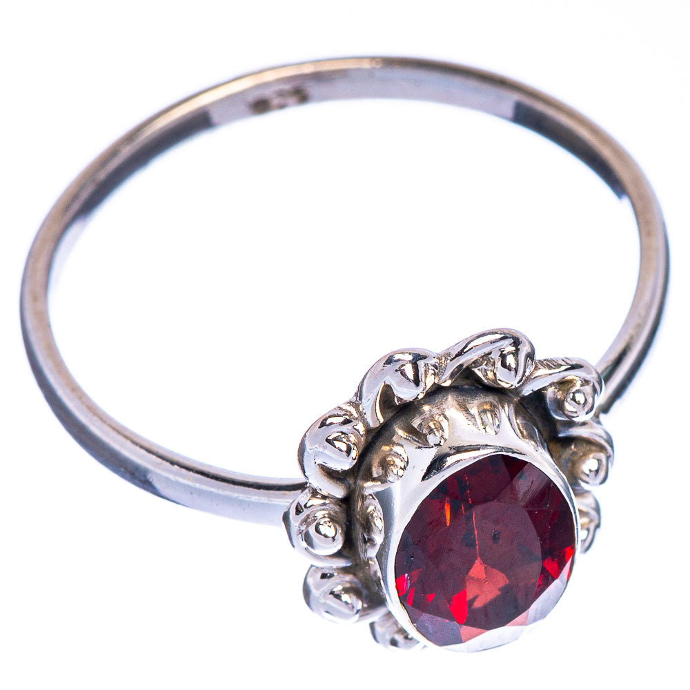 Garnet Dainty Ring Size 8.5 (925 Sterling Silver) R147205