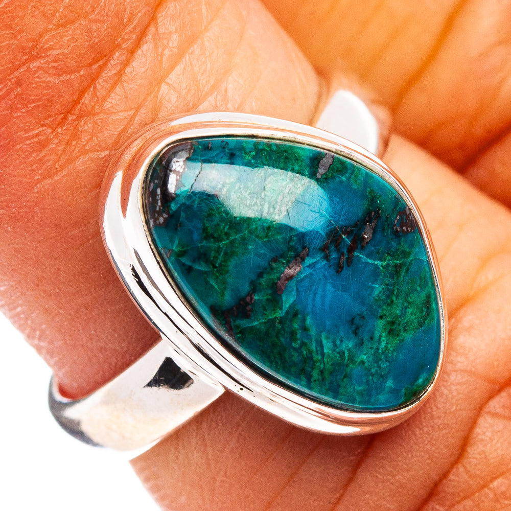 Chrysocolla Ring Size 5 (.925 Sterling Silver)