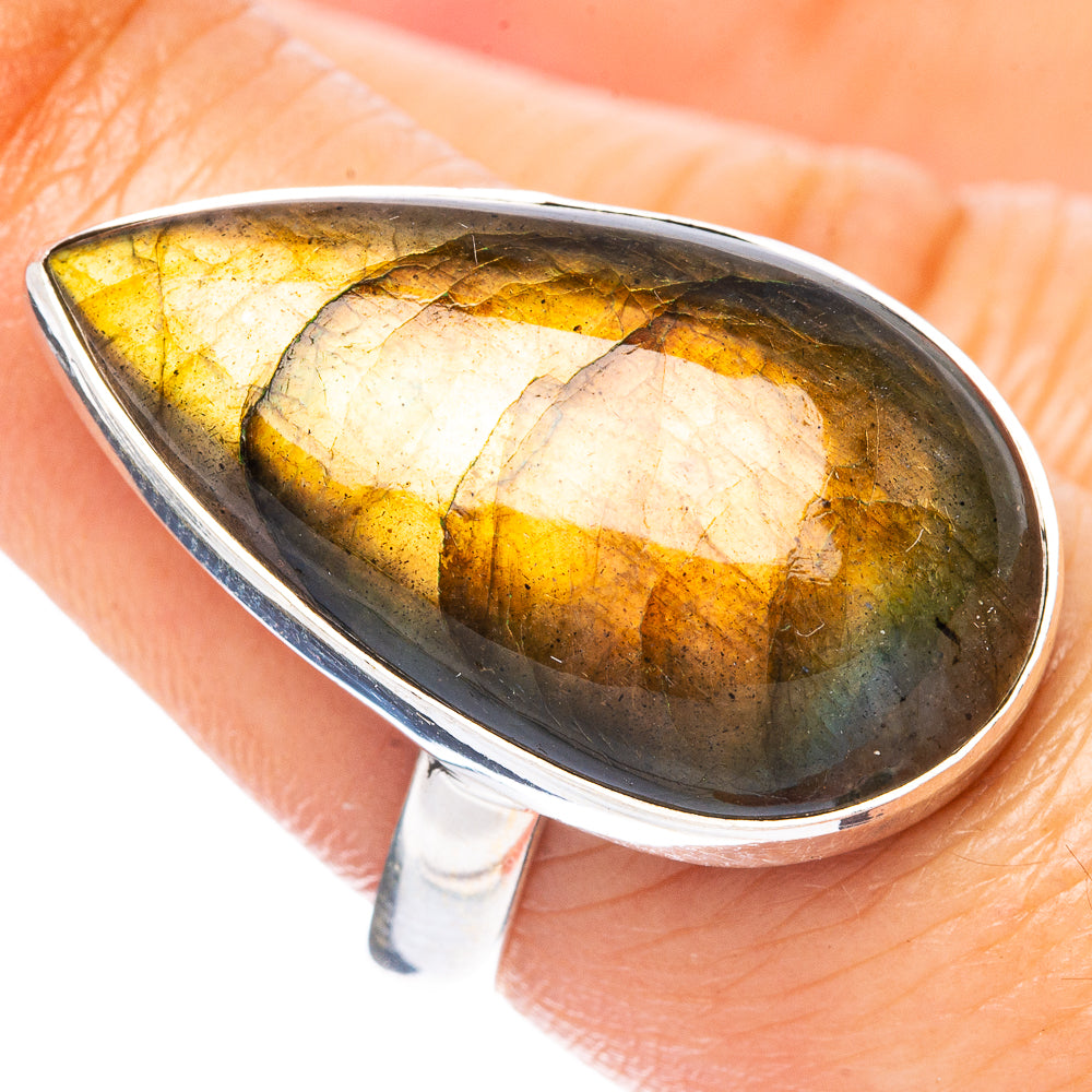 Labradorite Ring Size 7.75 (925 Sterling Silver) R4710