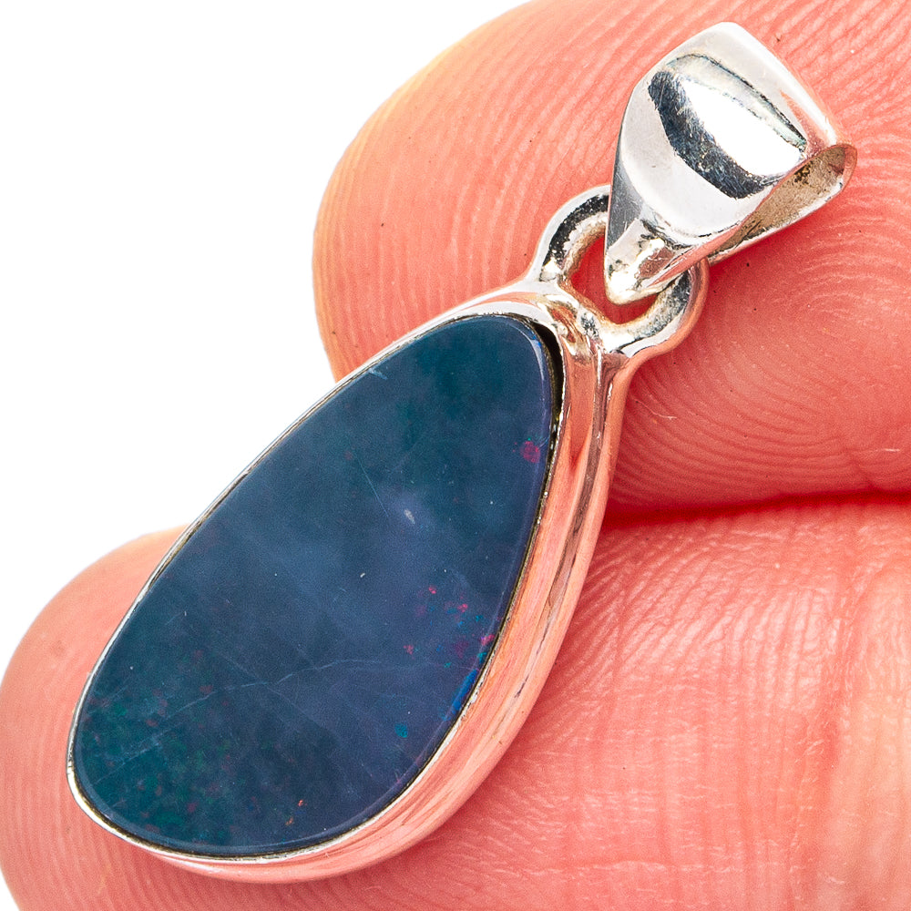 Rare Doublet Opal Pendant 1 1/8" (.925 Sterling Silver)