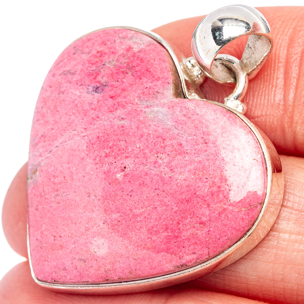 Thulite Pendant 1 1/2" (.925 Sterling Silver)