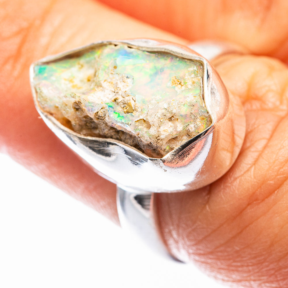 Raw Ethiopian Opal Ring Size 6.5 (925 Sterling Silver) R142306