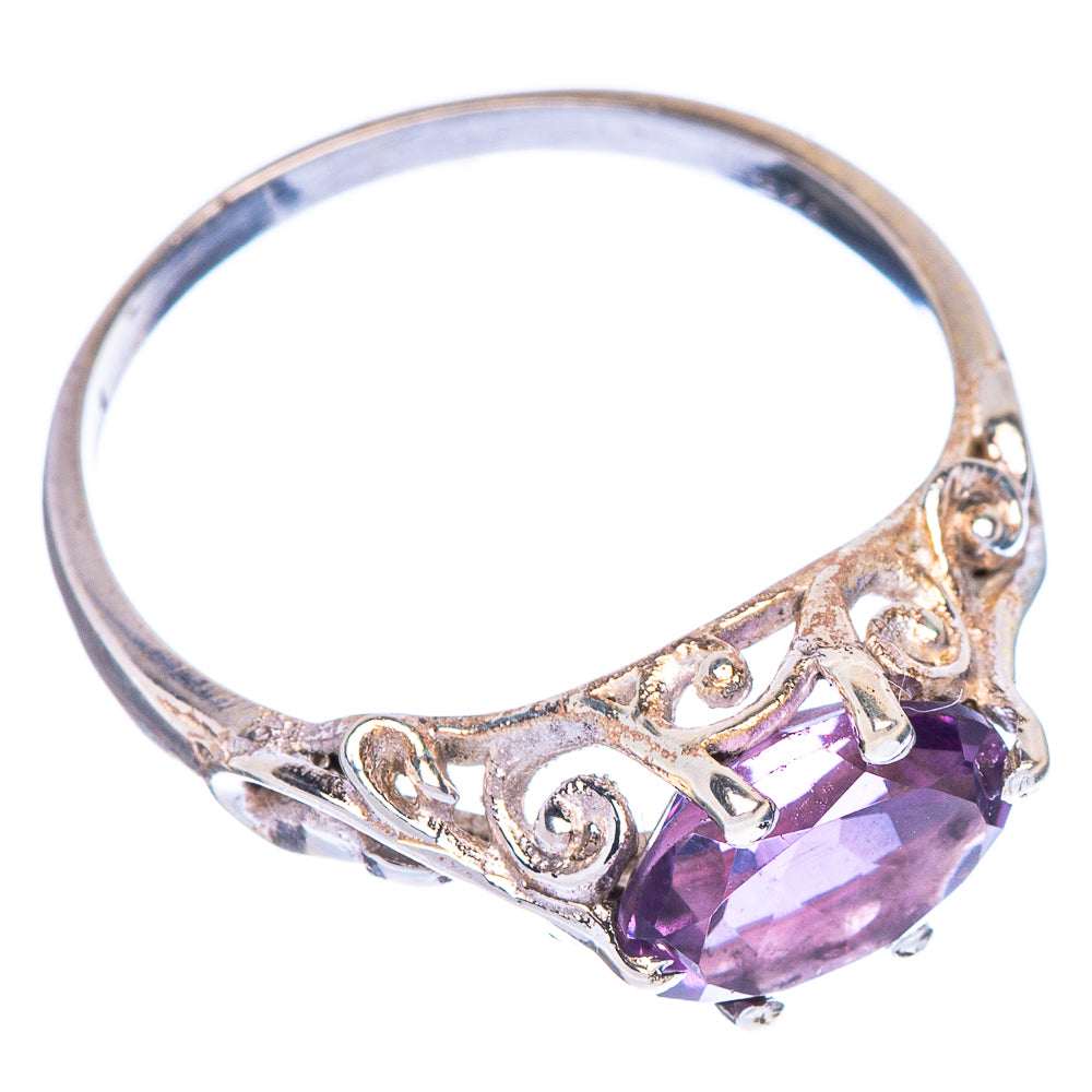 Faceted Amethyst Dainty Ring Size 8 (925 Sterling Silver) R1027
