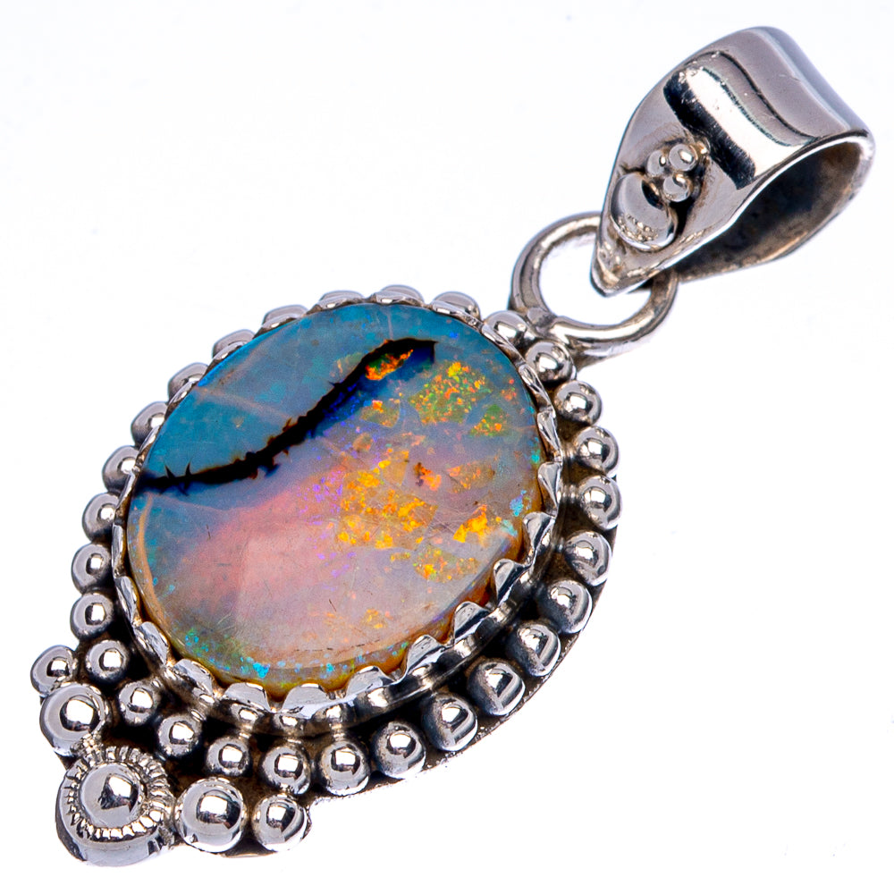 Rare Sterling Opal Pendant 1 1/4" (925 Sterling Silver) P39986