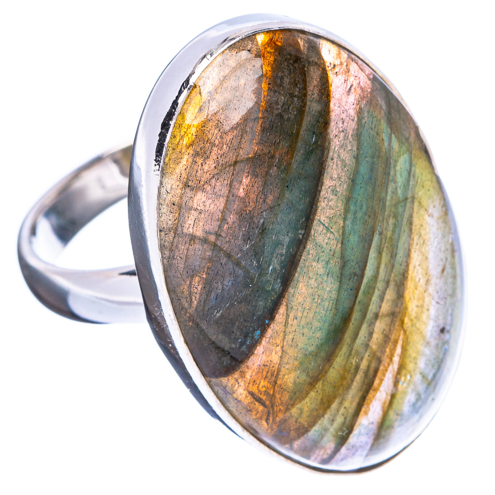 Labradorite Ring Size 7.5 (925 Sterling Silver) R4711