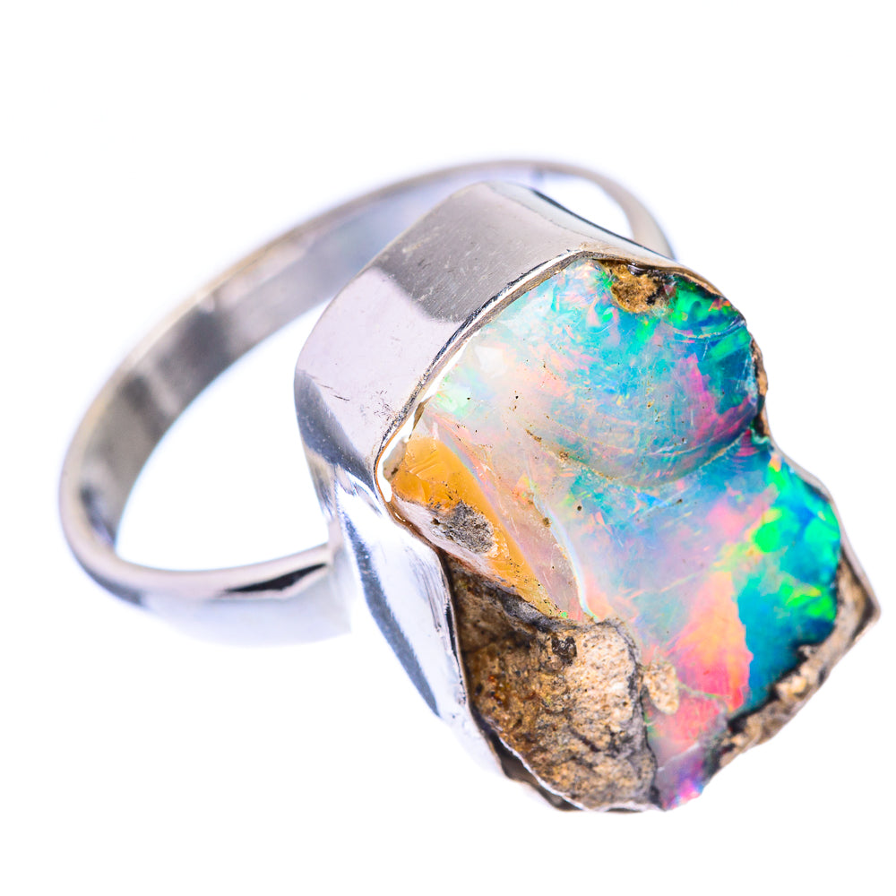 Rough Ethiopian Opal Ring Size 9 (925 Sterling Silver) R140532