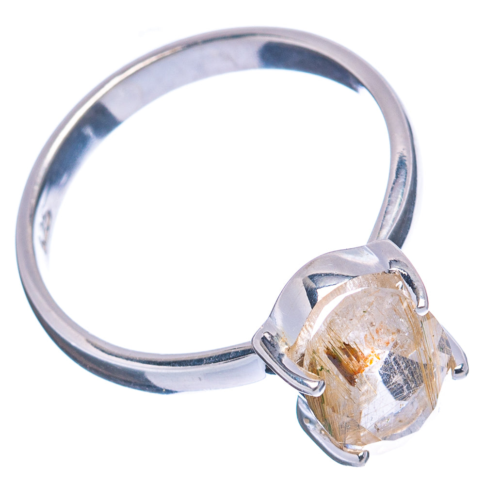 Rutilated Quartz Ring Size 7 (.925 Sterling Silver)