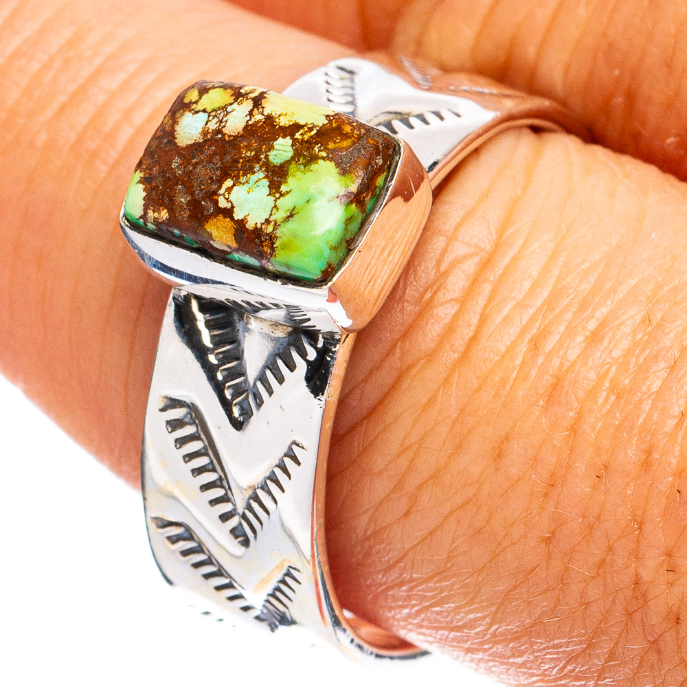 Rare Sonoran Gold Turquoise Ring Size 9.5 (925 Sterling Silver) R8577