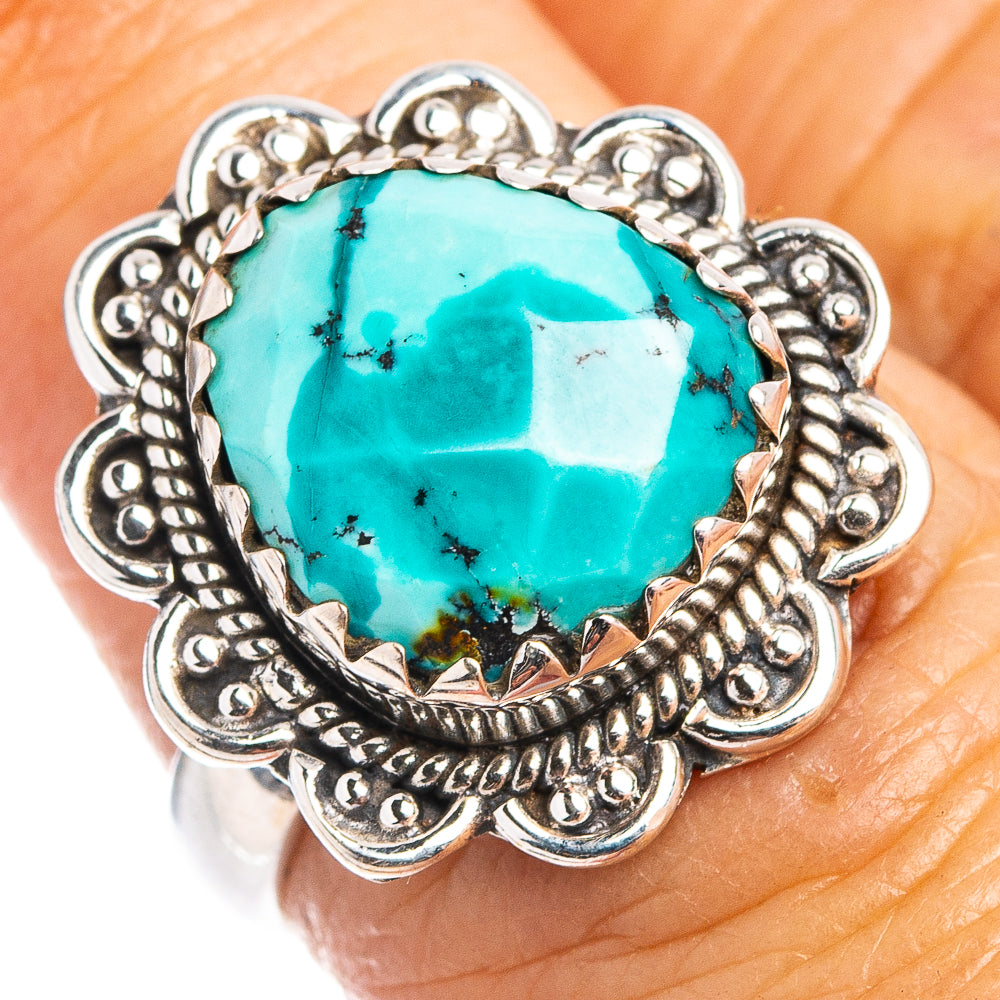 Hubei Turquoise Ring Size 6.5 (.925 Sterling Silver)