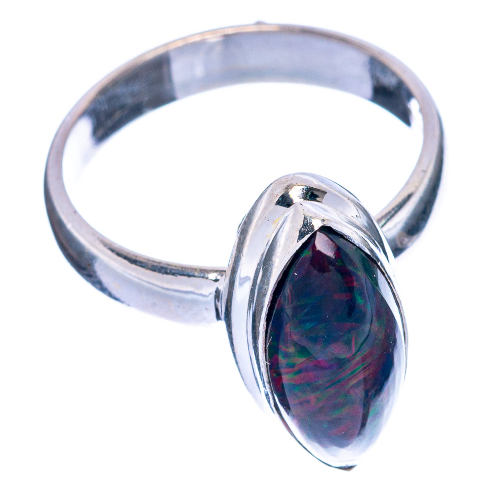 Black Opal Ring Size 5.75 (925 Sterling Silver) R144467