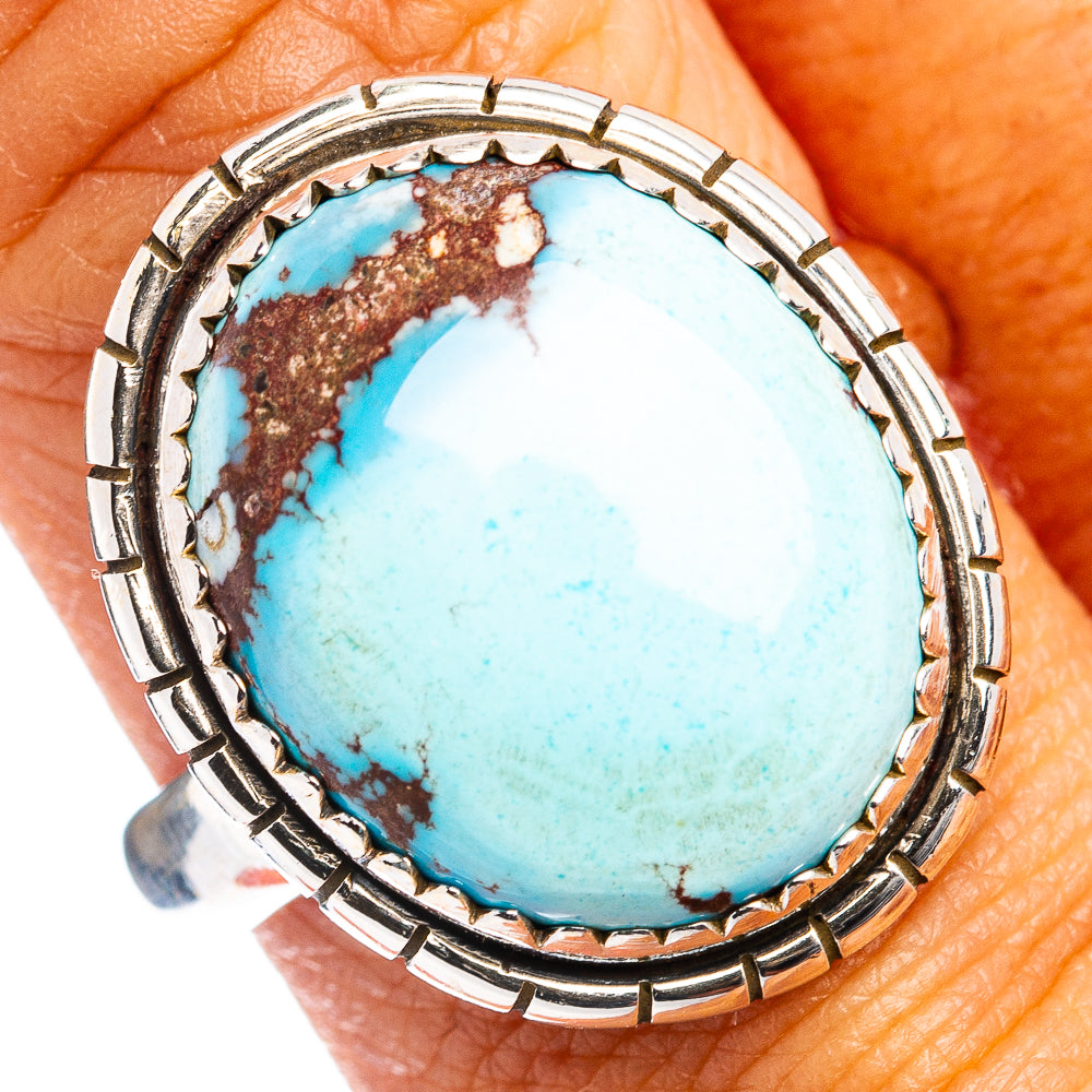 Exclusive Golden Hills Turquoise Ring Size 9 Adjustable (.925 Sterling Silver)