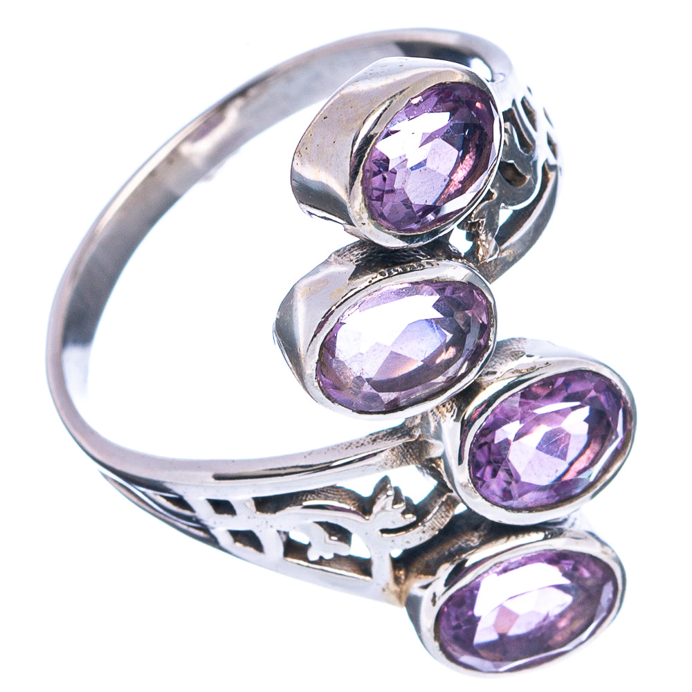 Faceted Amethyst Ring Size 10 (.925 Sterling Silver)