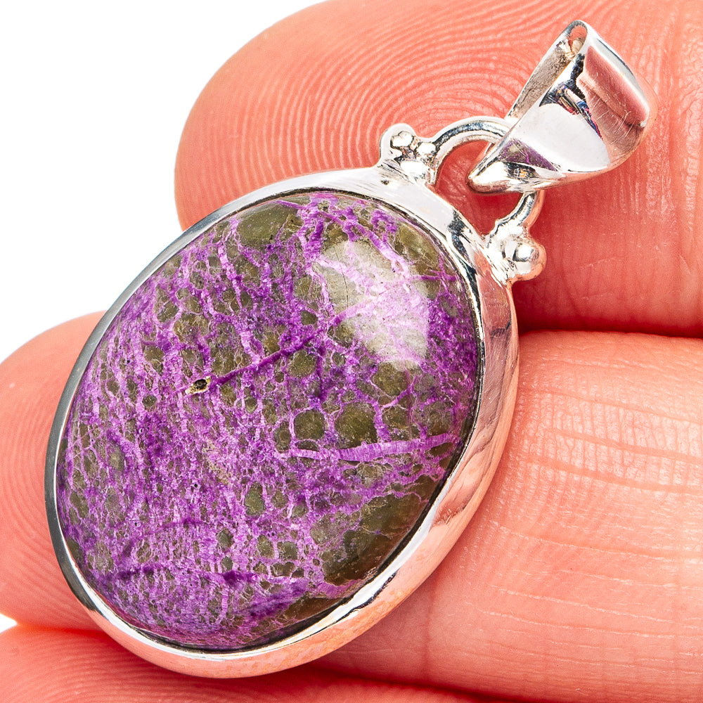 Stichtite Pendant 1 1/4" (.925 Sterling Silver)