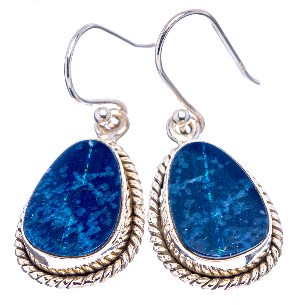 Rare Doublet Opal Earrings 1 3/8" (.925 Sterling Silver)