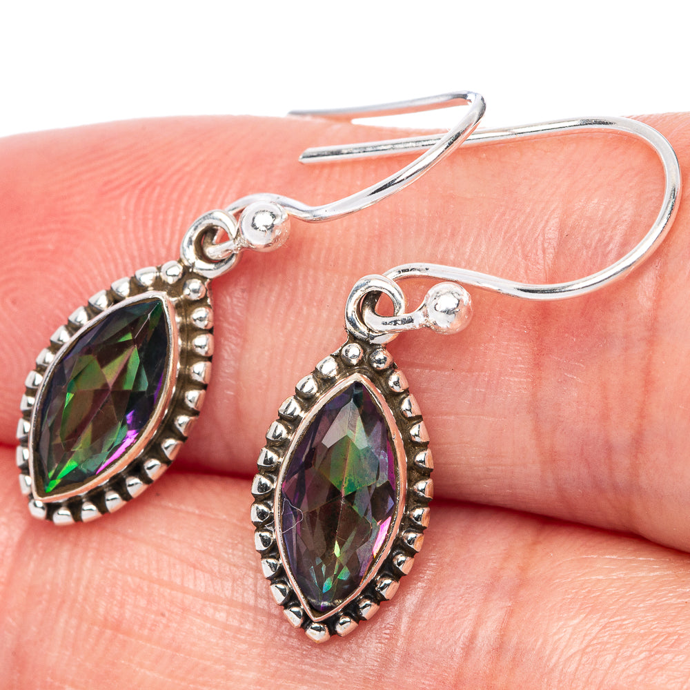 Mystic Topaz EarDainty Rings 1 1/8" (925 Sterling Silver) E433138