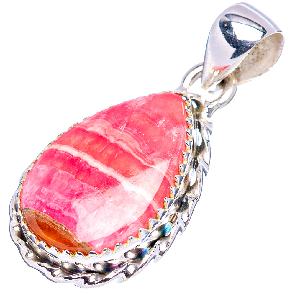 Rhodochrosite Pendant 1 3/8" (.925 Sterling Silver)