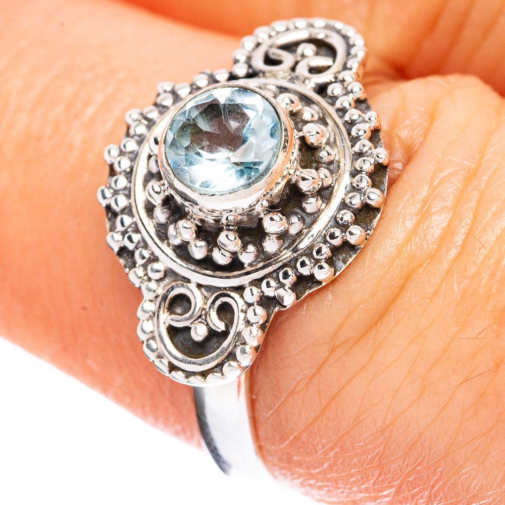Value Blue Topaz Ring Size 6.75 (925 Sterling Silver) R3142