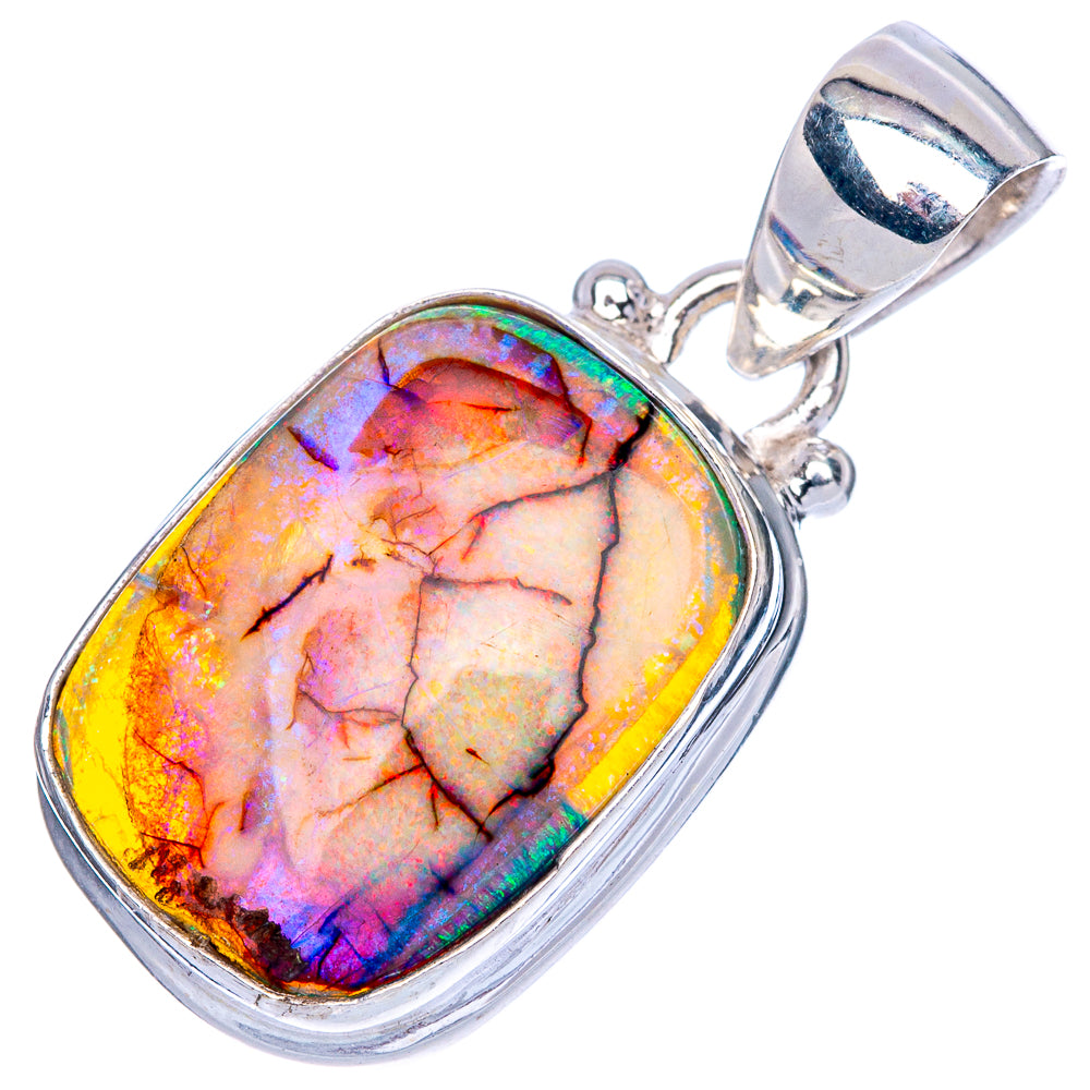 Rare Sterling Opal Pendant 1 1/8" (925 Sterling Silver) P41574