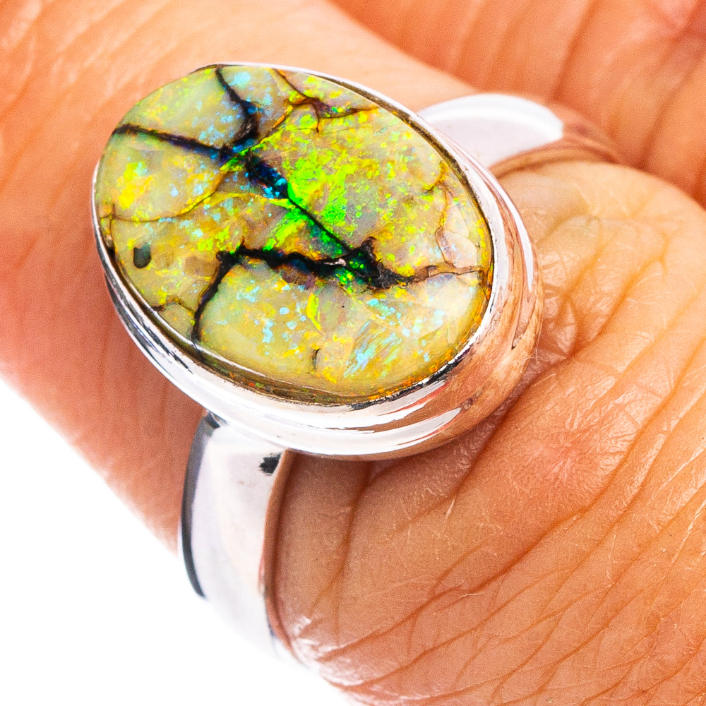 Rare Sterling Opal Ring Size 6.75 (.925 Sterling Silver)