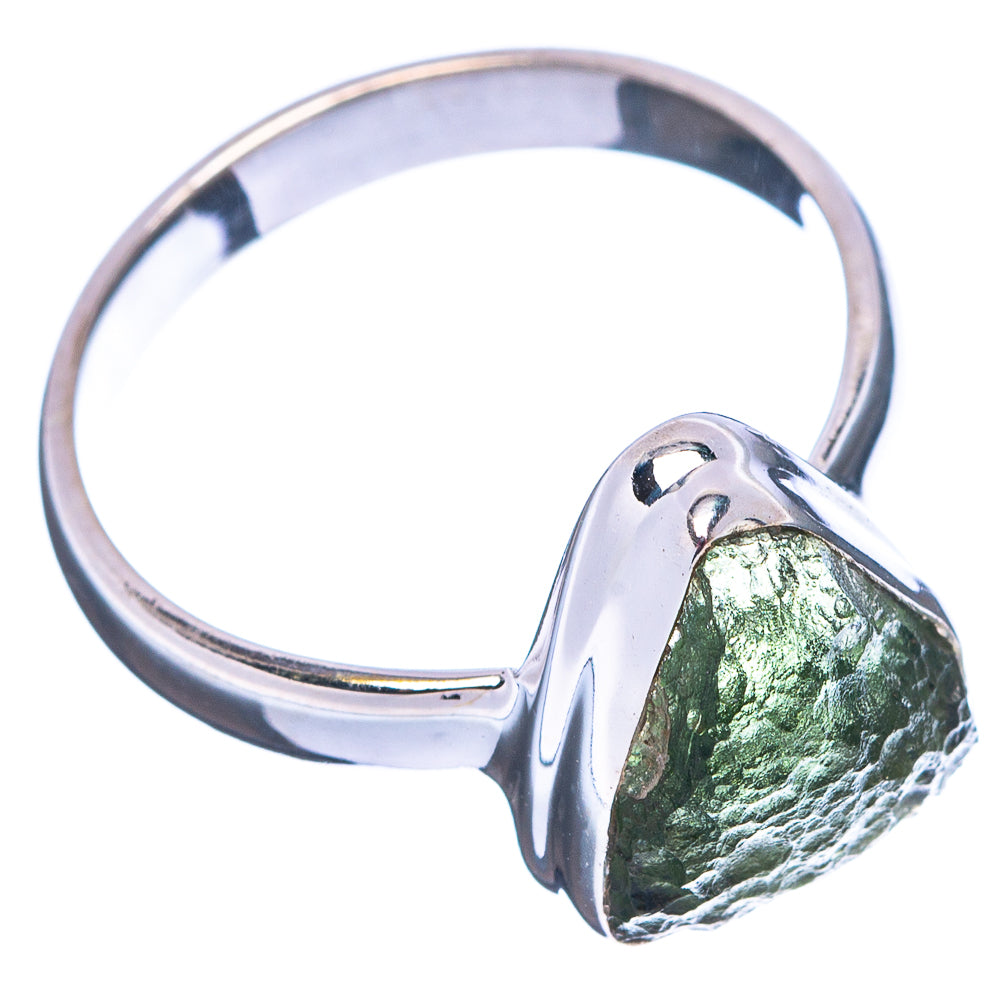 Rare Moldavite Ring Size 7.25 (.925 Sterling Silver)