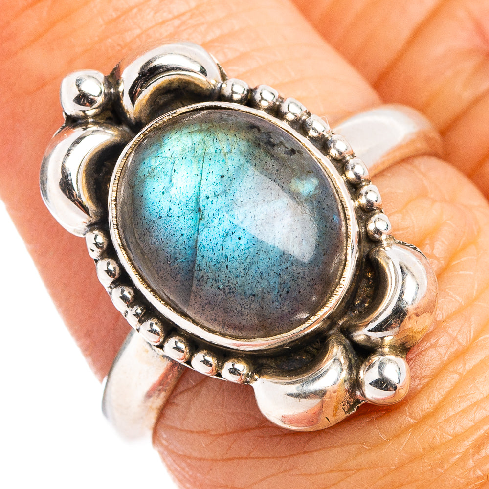 Labradorite Ring Size 7.25 (.925 Sterling Silver)