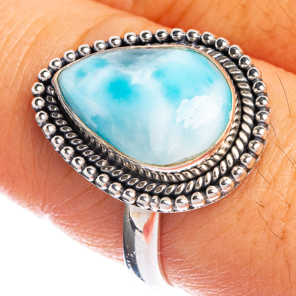 Larimar Ring Size 9 (925 Sterling Silver) R144233