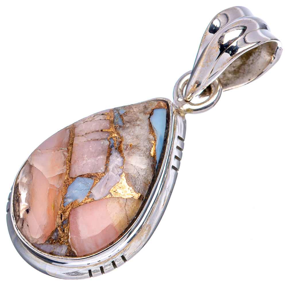 Spiny Oyster Turquoise Pendant 1 3/8" (.925 Sterling Silver)