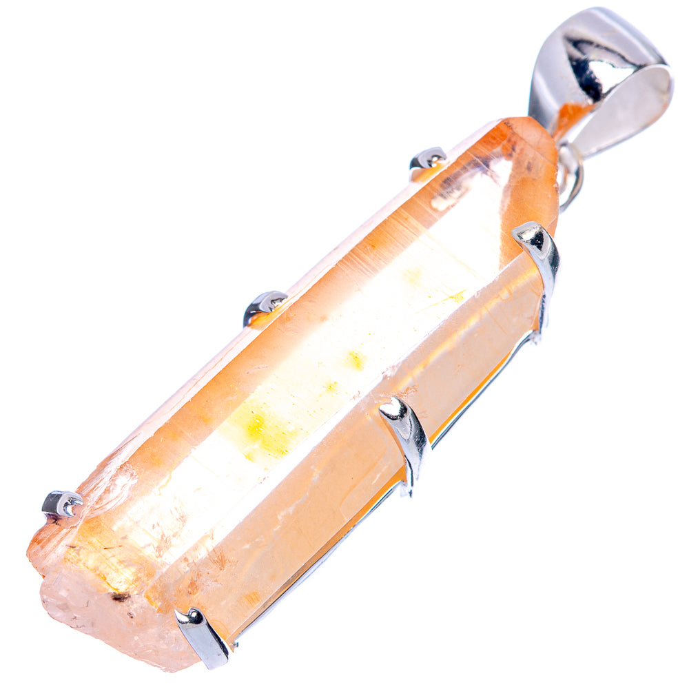 Rare Imperial Topaz Pendant 1 3/4" (925 Sterling Silver) P41688